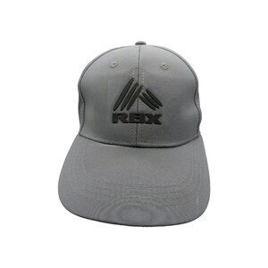 RBX Hat Gray Black Logo Adjustable Strap  Back Read